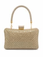 Bolsa Feminina Clutch De Festa Luxo Com Strass E Cristais Casamento Formatura