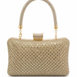 Bolsa Feminina Clutch De Festa Luxo Com Strass E Cristais Casamento Formatura