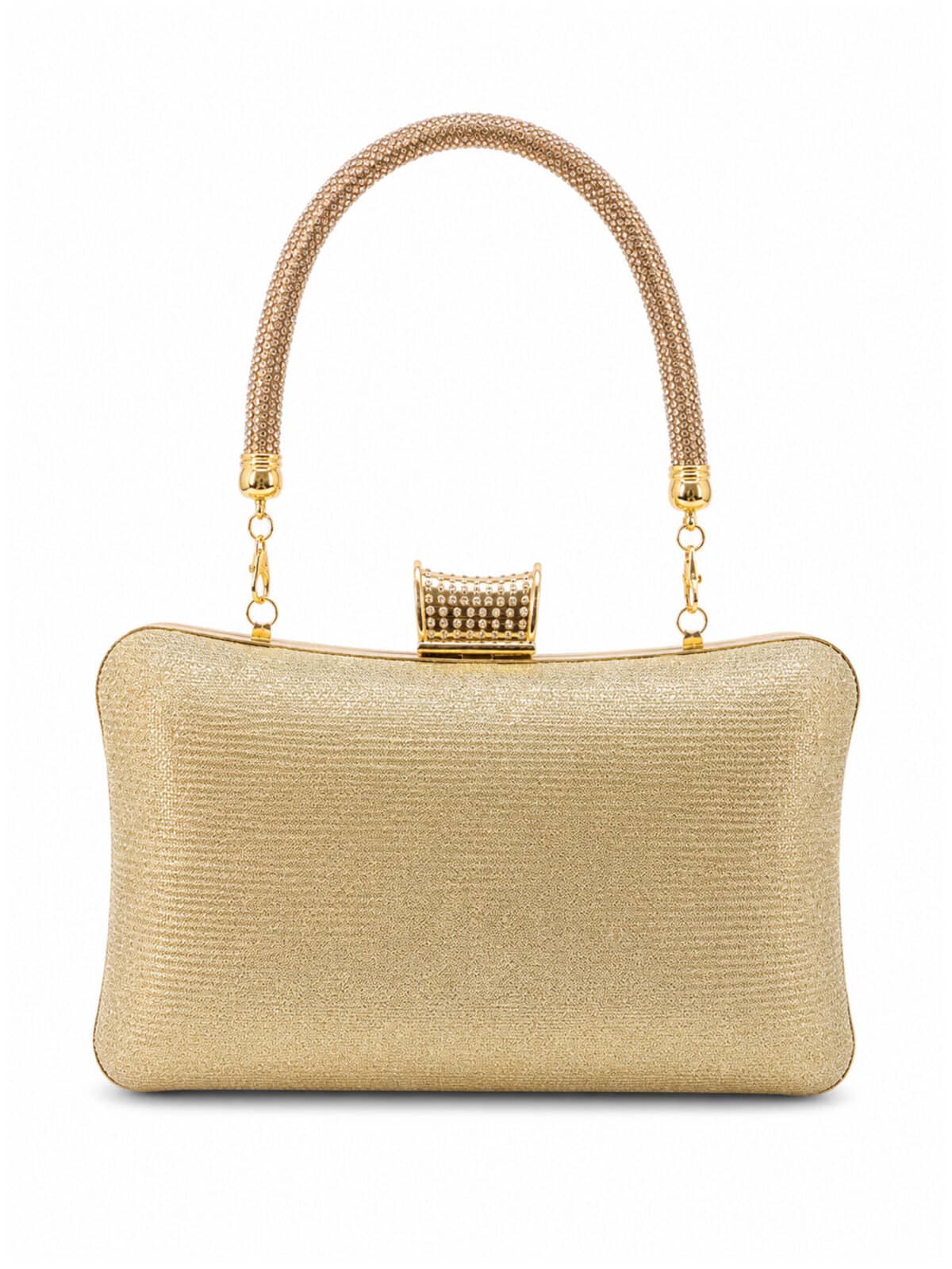 Bolsa Feminina Clutch De Festa Luxo Com Strass E Cristais Casamento Formatura - Imagem 4
