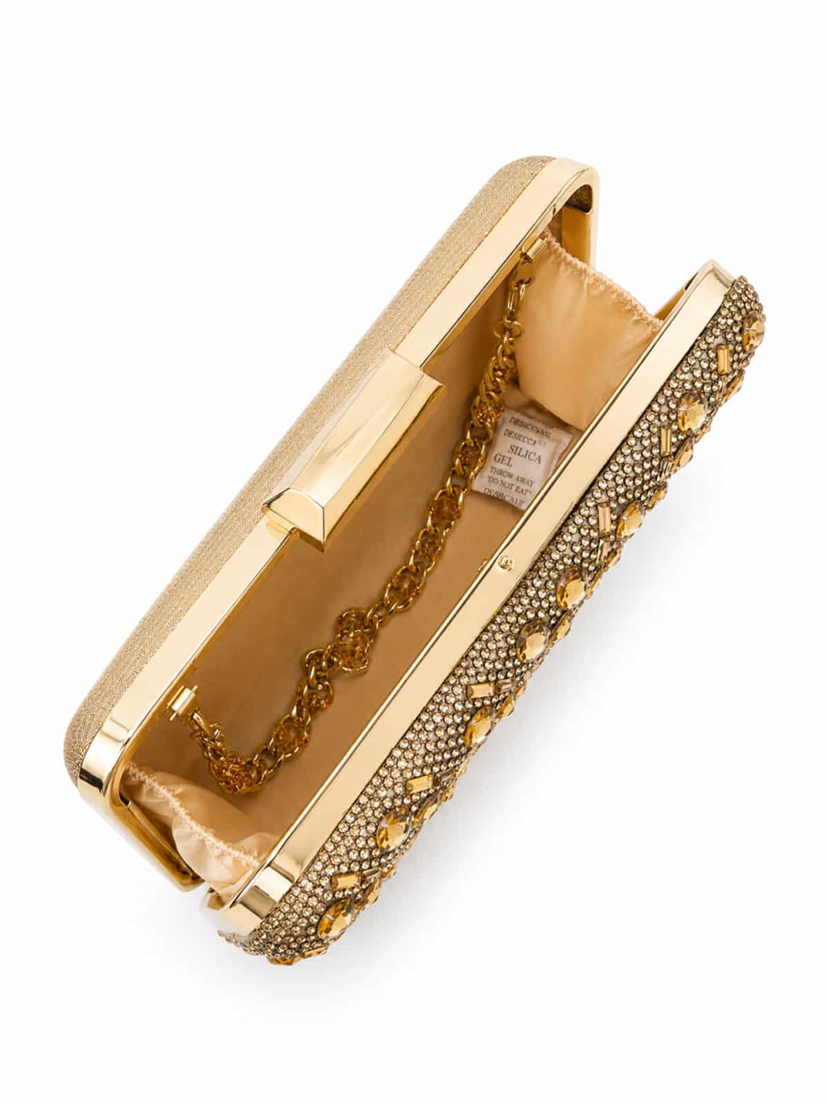 Bolsa Feminina Clutch De Festa Com Strass Luxo Casamento Madrinha Brilho Elegante - Imagem 5