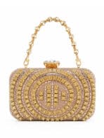 Bolsa Feminina Clutch Luxo Festa Casamento Madrinha Cristais Brilho Frente E Verso