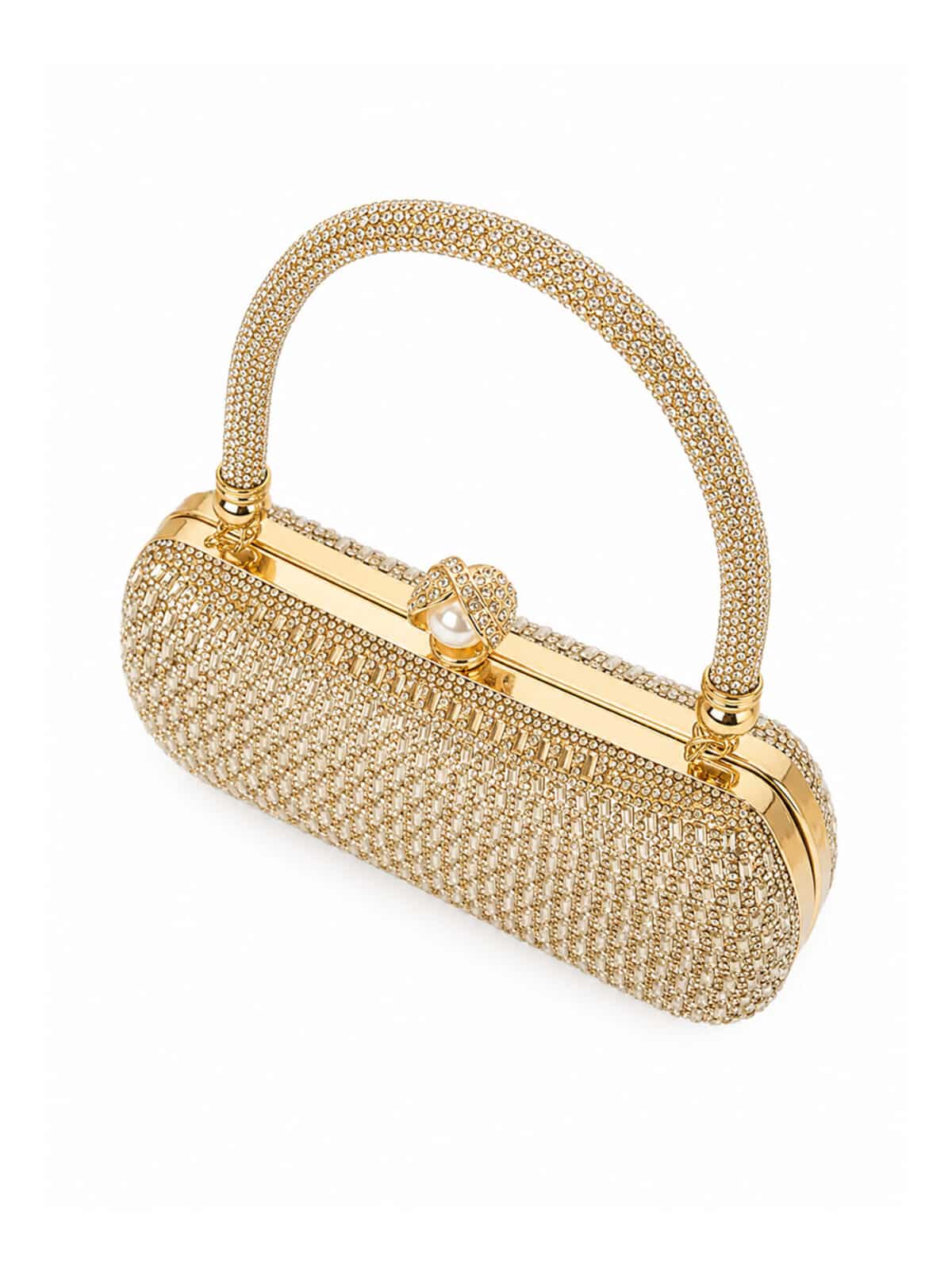 Bolsa Feminina Clutch Luxo Festa Casamento Madrinha Cristais Brilho Frente E Verso C600-26 - Imagem 4