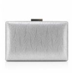 Bolsa Feminina Clutch Festa Prateada Brilho Casamento Formatura Luxo Alça Corrente