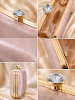 Bolsa Feminina Clutch Festa Luxo Brilhante Casamento Formatura Madrinha Com Alça Corrente - Imagem 7