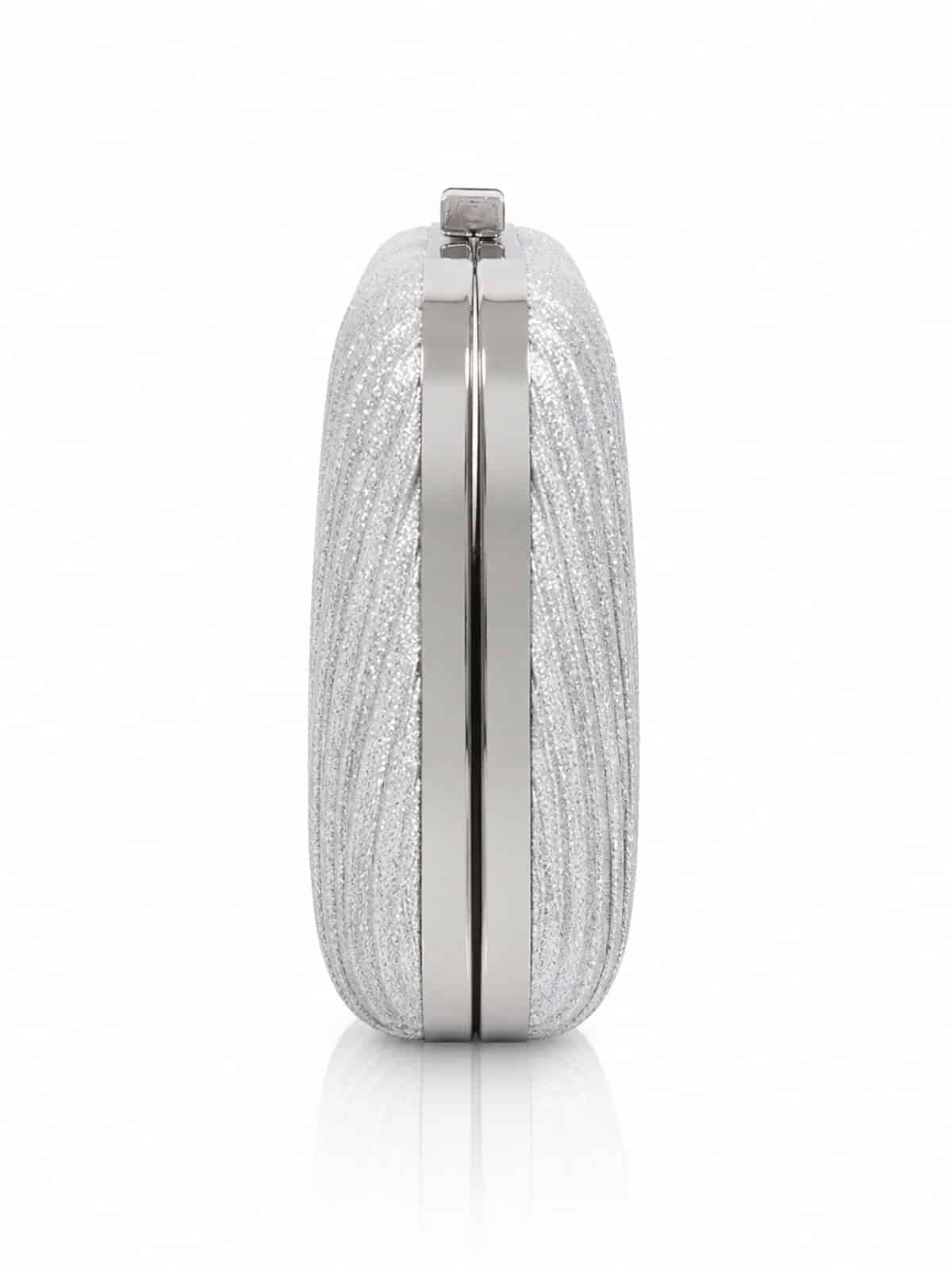 Bolsa Feminina Clutch Festa Brilho Casamento Formatura Luxo Elegante Alça Corrente Removível - Imagem 4
