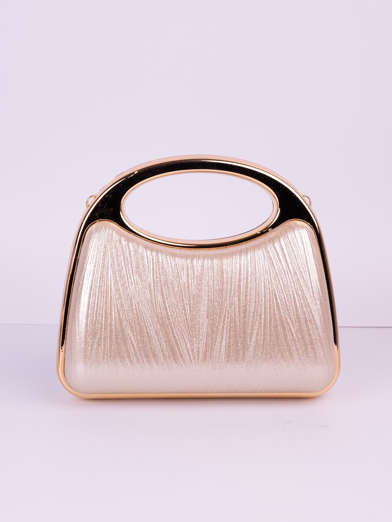 C600-3-Dourado-01 Clutch Bolsa de Festa Luxo Madrinha Casamento Formatura com Alça Rígida de Metal - Imagem 1