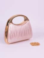 Clutch Bolsa de Festa Luxo Madrinha Casamento Formatura com Alça Rígida de Metal - Imagem 5