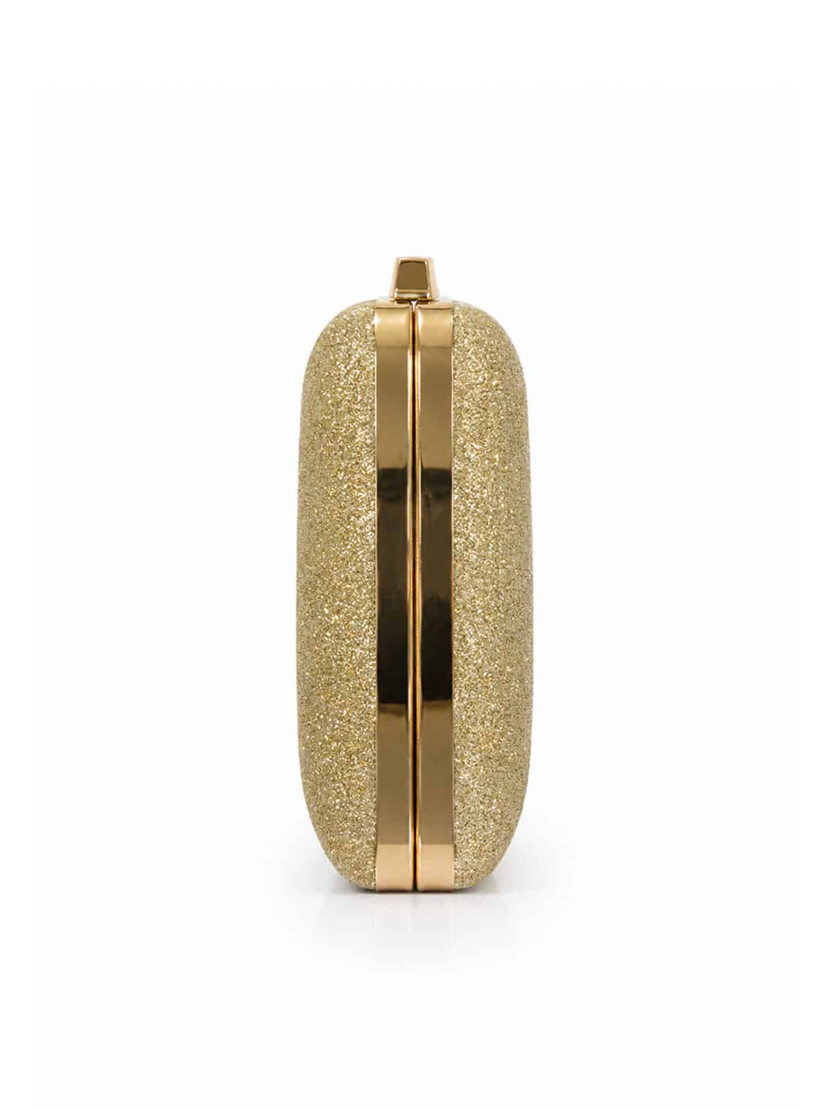 Bolsa Feminina Clutch Festa Luxo Brilho Casamento Formatura Madrinha Alça Corrente - Imagem 4