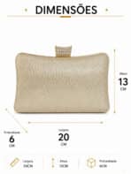 Bolsa Feminina Clutch De Festa Luxo Com Strass Casamento Madrinha Brilho Elegante - Imagem 8