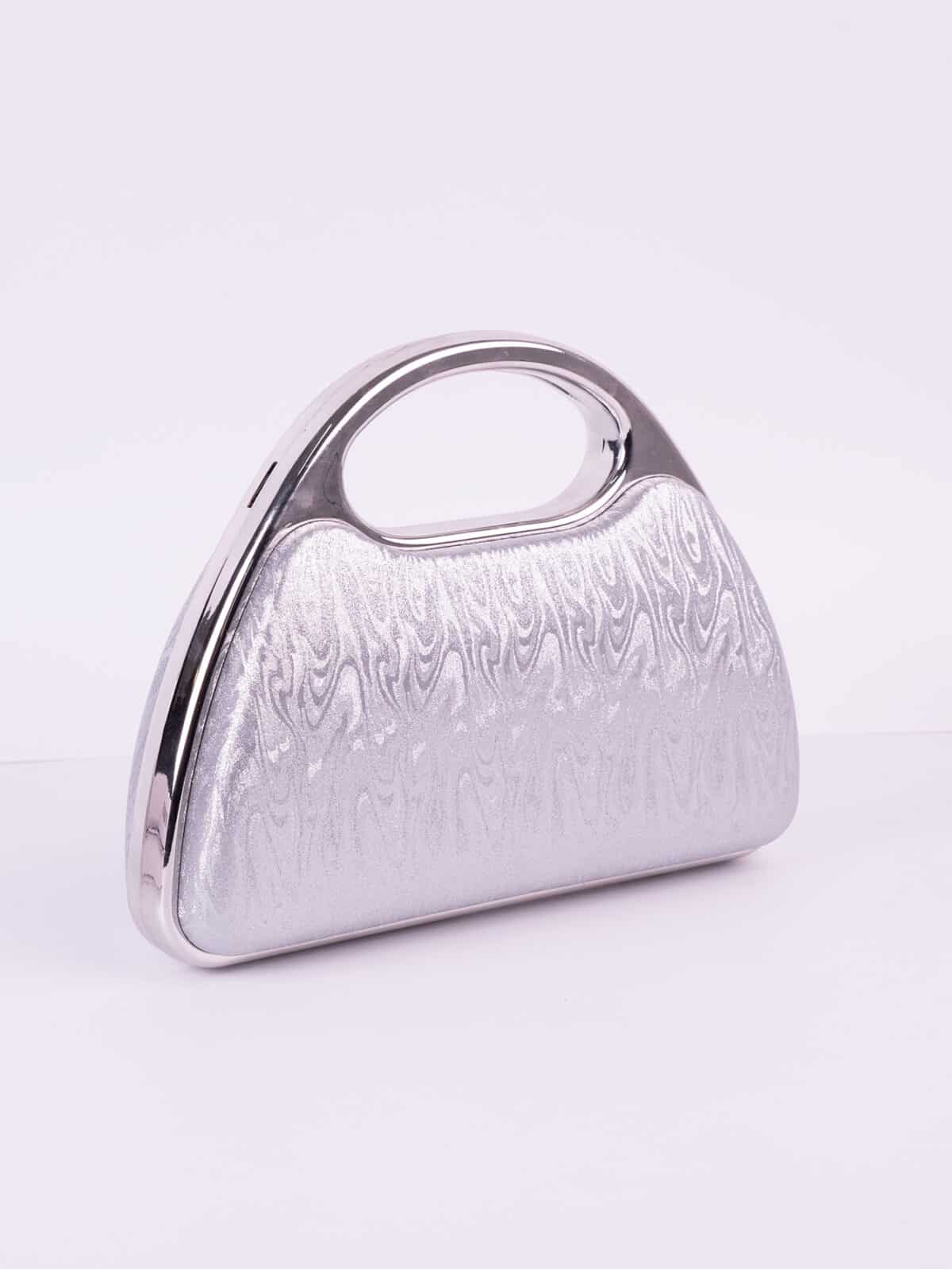 Clutch Bolsa de Festa Madrinha Casamento Formatura Luxo Rígida com Alça Fixa e Corrente - Imagem 6
