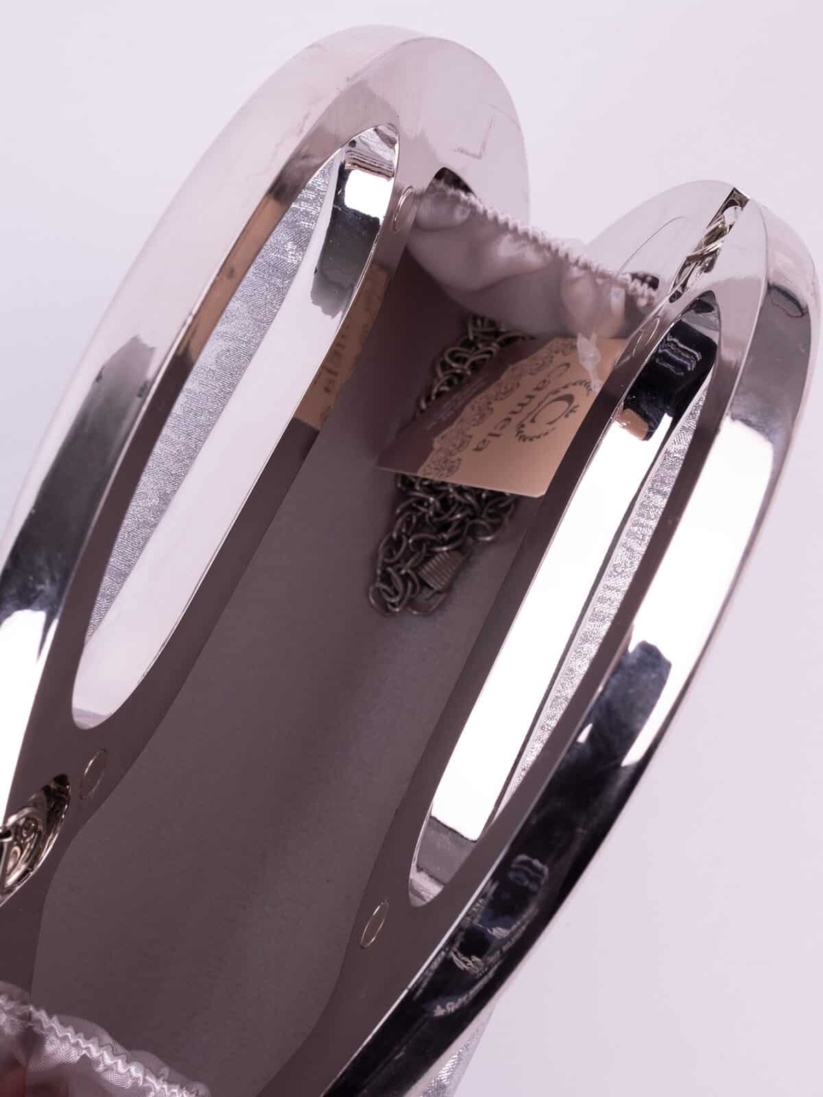 Clutch Bolsa de Festa Madrinha Casamento Formatura Luxo Rígida com Alça Fixa e Corrente - Imagem 7