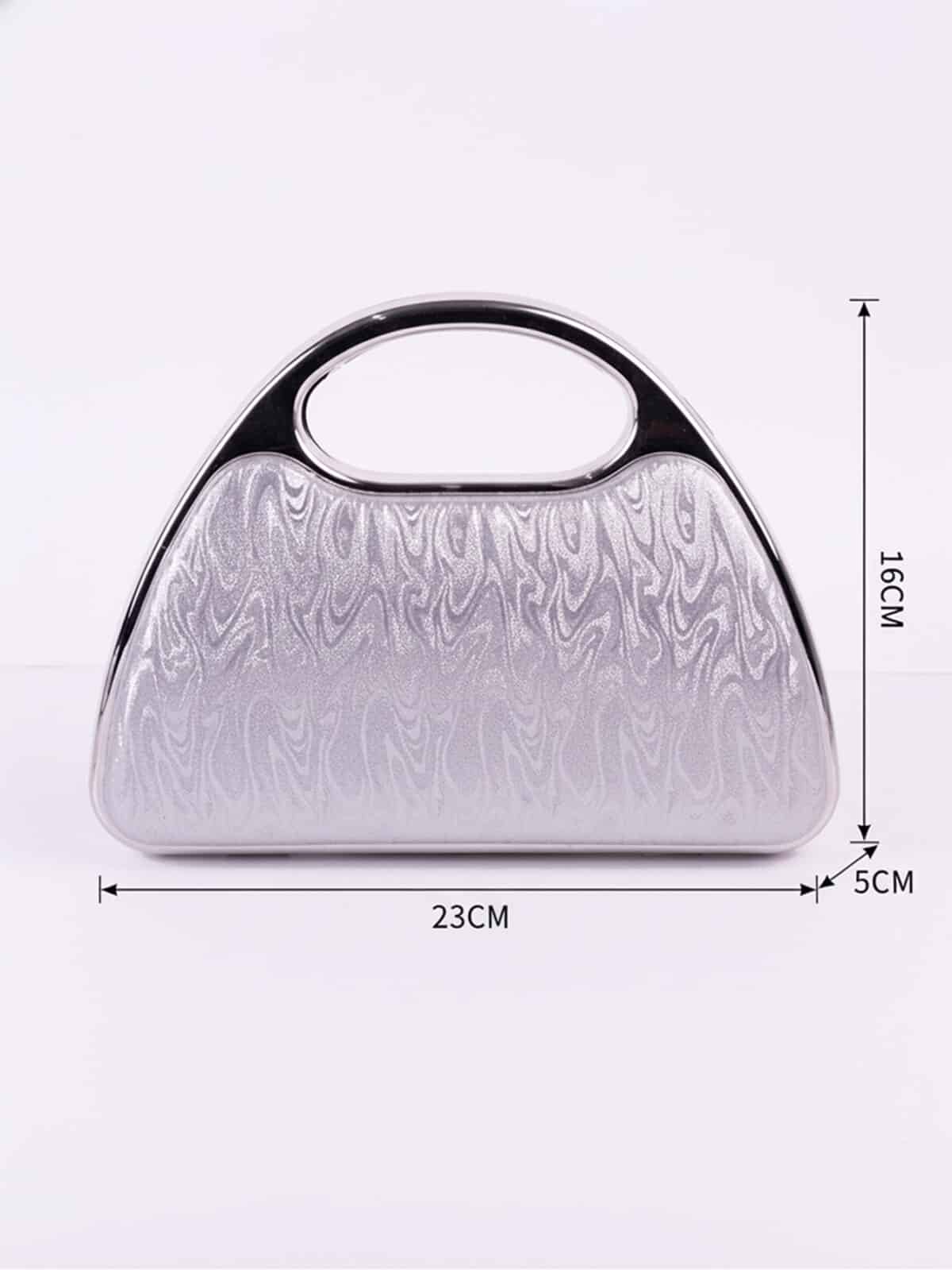Clutch Bolsa de Festa Madrinha Casamento Formatura Luxo Rígida com Alça Fixa e Corrente - Imagem 10