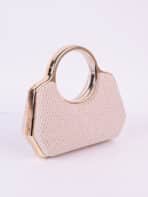 Clutch Bolsa de Festa com Alça Redonda Rígida Madrinha Casamento Luxo Metálica - Imagem 4