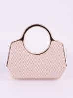 Clutch Bolsa de Festa com Alça Redonda Rígida Madrinha Casamento Luxo Metálica - Imagem 2
