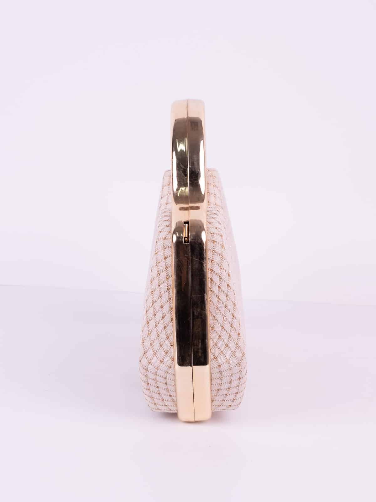 Clutch Bolsa de Festa com Alça Redonda Rígida Madrinha Casamento Luxo Metálica - Imagem 7