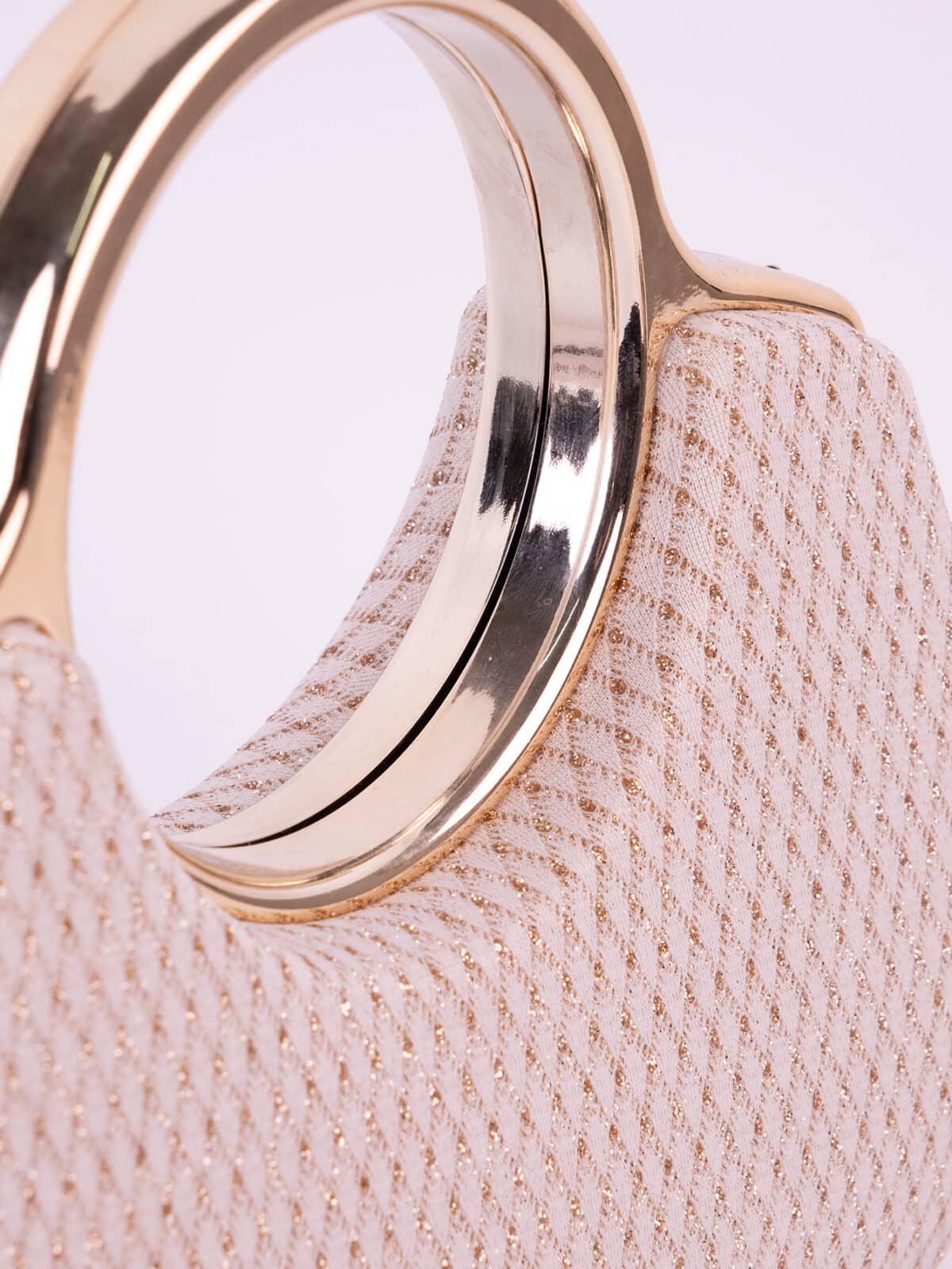 Clutch Bolsa de Festa com Alça Redonda Rígida Madrinha Casamento Luxo Metálica - Imagem 9