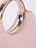 Clutch Bolsa de Festa com Alça Redonda Rígida Madrinha Casamento Luxo Metálica - Imagem 9