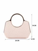 Clutch Bolsa de Festa com Alça Redonda Rígida Madrinha Casamento Luxo Metálica - Imagem 11